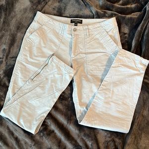 Banana Republic Ryan Fit Chino Pants with Ankle Zippers. Light Grey. Size 4.